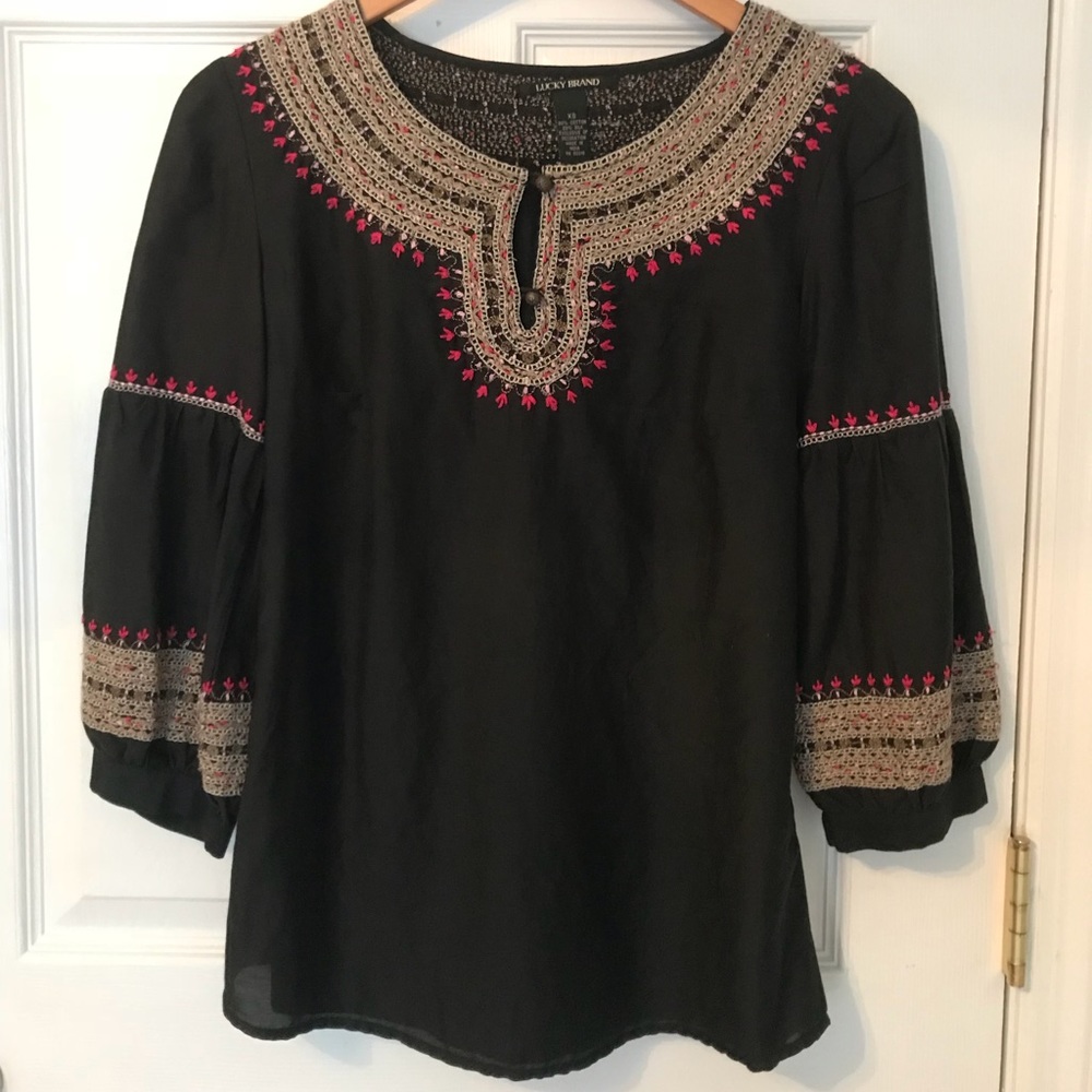 Lucky Brand Embroidered Tunic